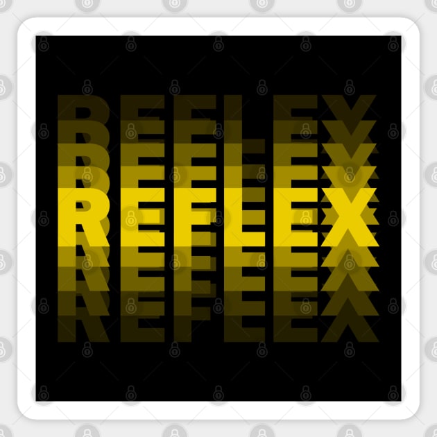 REFLEX - YELLOW text with blur Sticker by Abrek Art